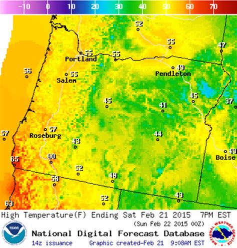 Several Oregon cities set or tied for preliminary record high temperatures Sunday, according to the National Weather Service in Portland. . National weather service portland forecast